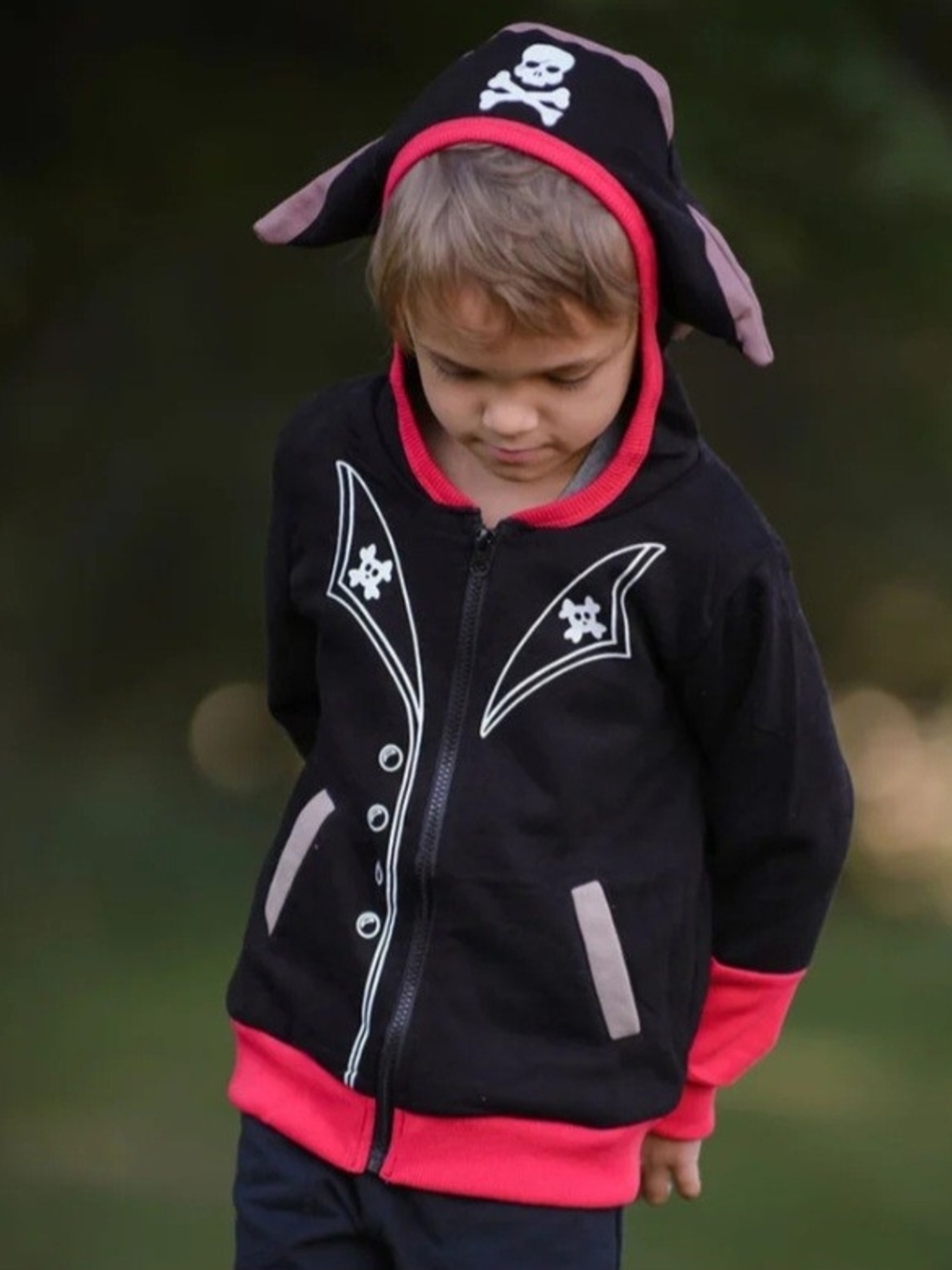 DOODLE PANTS PIRATE HOODIE  ZIP JACKET BACKPACK POCKET 4T